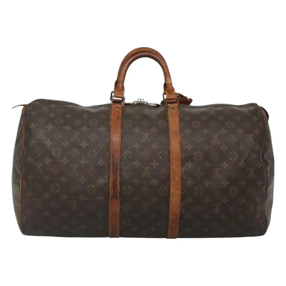 LOUIS VUITTON Monogram Keepall 55 Boston Bag M41424